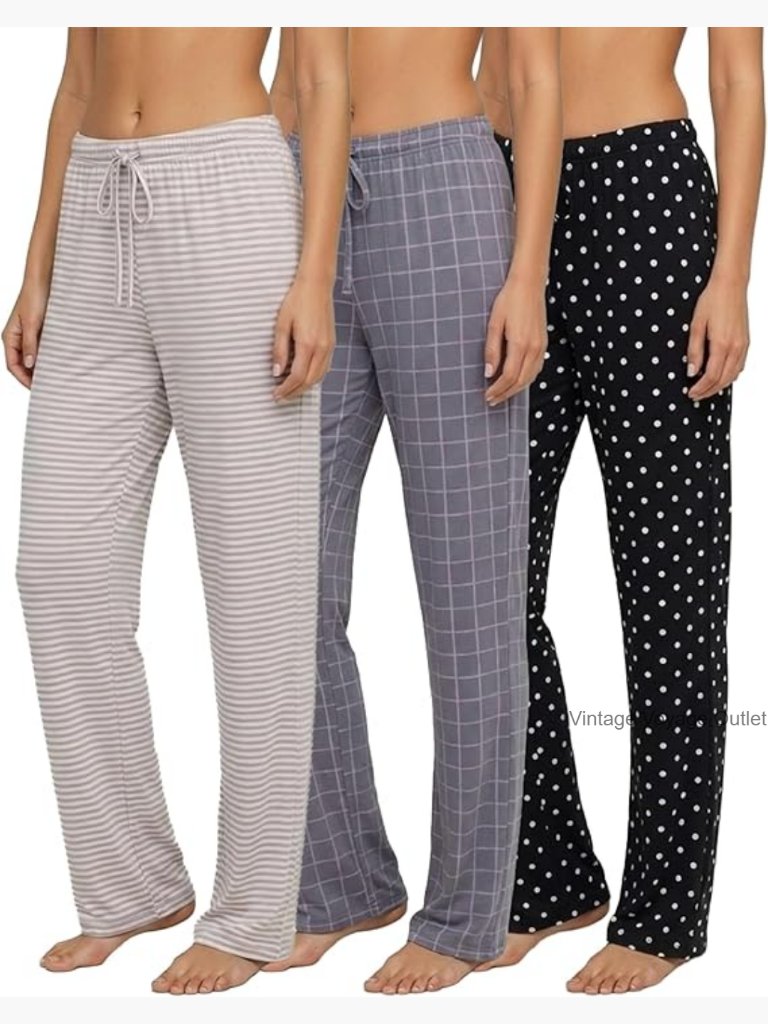 3-Pack Ultra-Soft Comfy Pajama Lounge Pants Plus Size